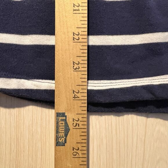 Vineyard Vines Womens 1/4 Zip Blue White Striped Coastal Nautical Small - Picture 9 of 10